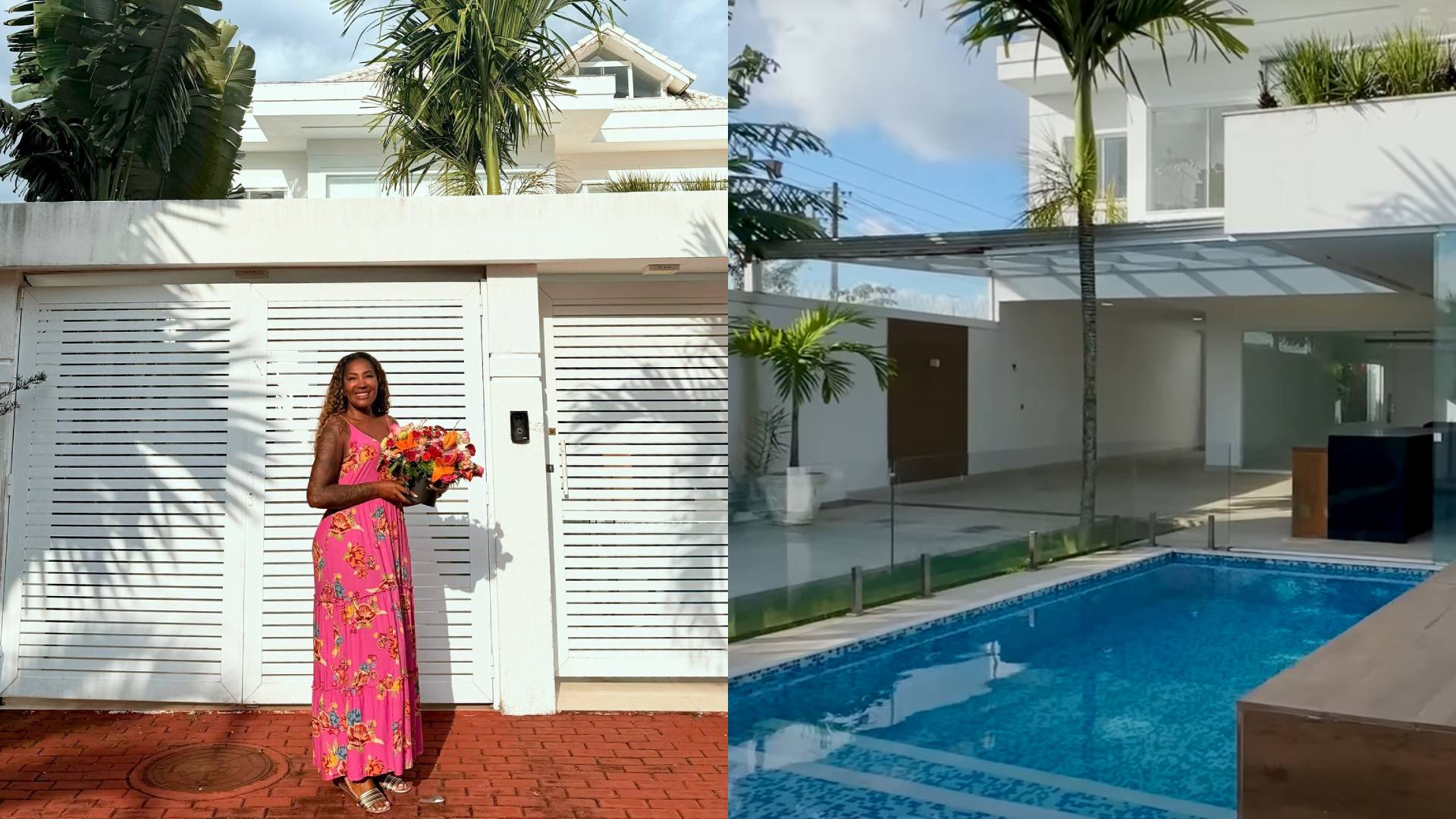 Dois andares, piscina, suítes: conheça a mansão que Ludmilla deu à mãe