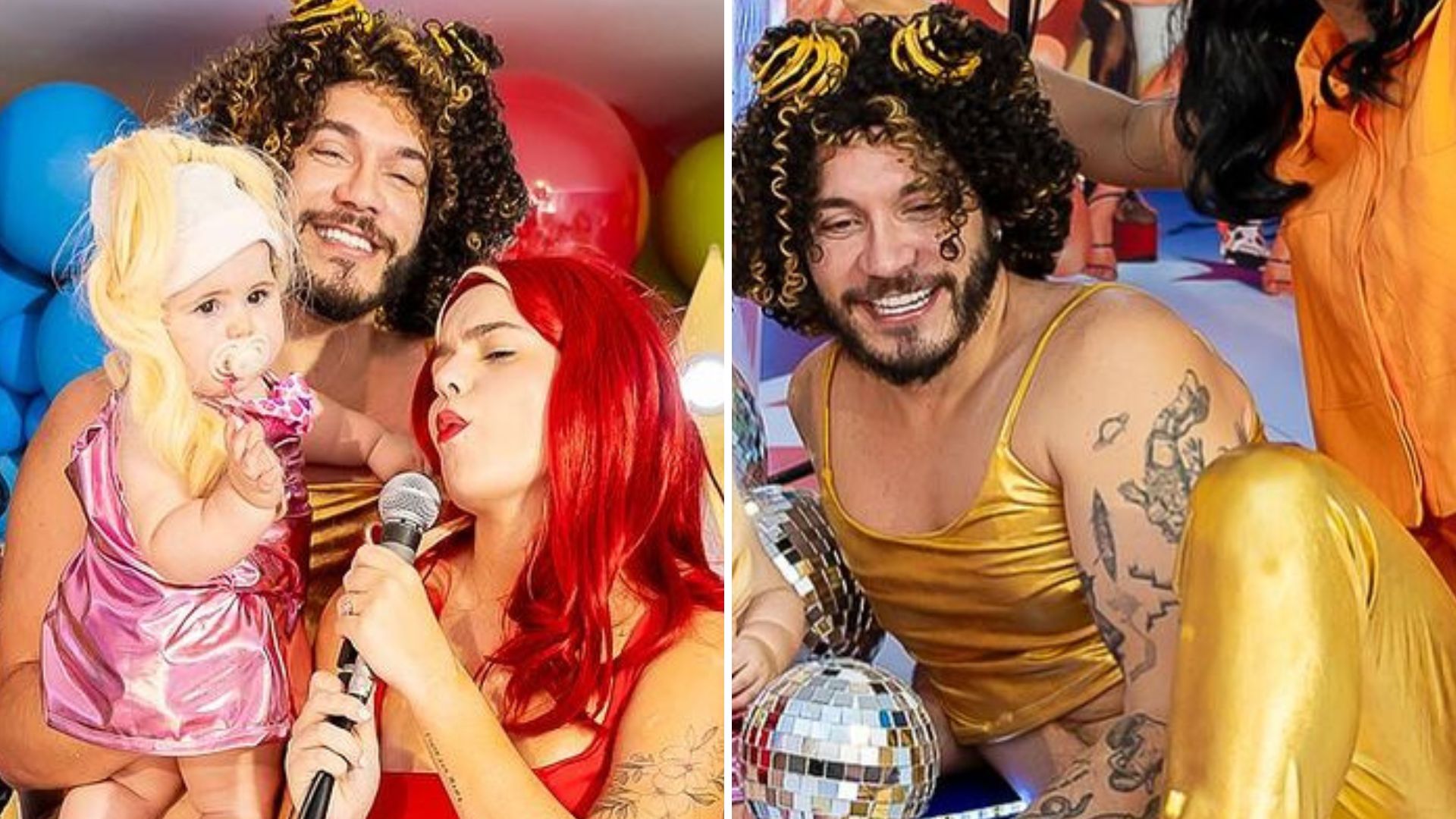 Eliezer usa fantasia a vácuo para o mesversário da filha, Lua: “Criatividade”