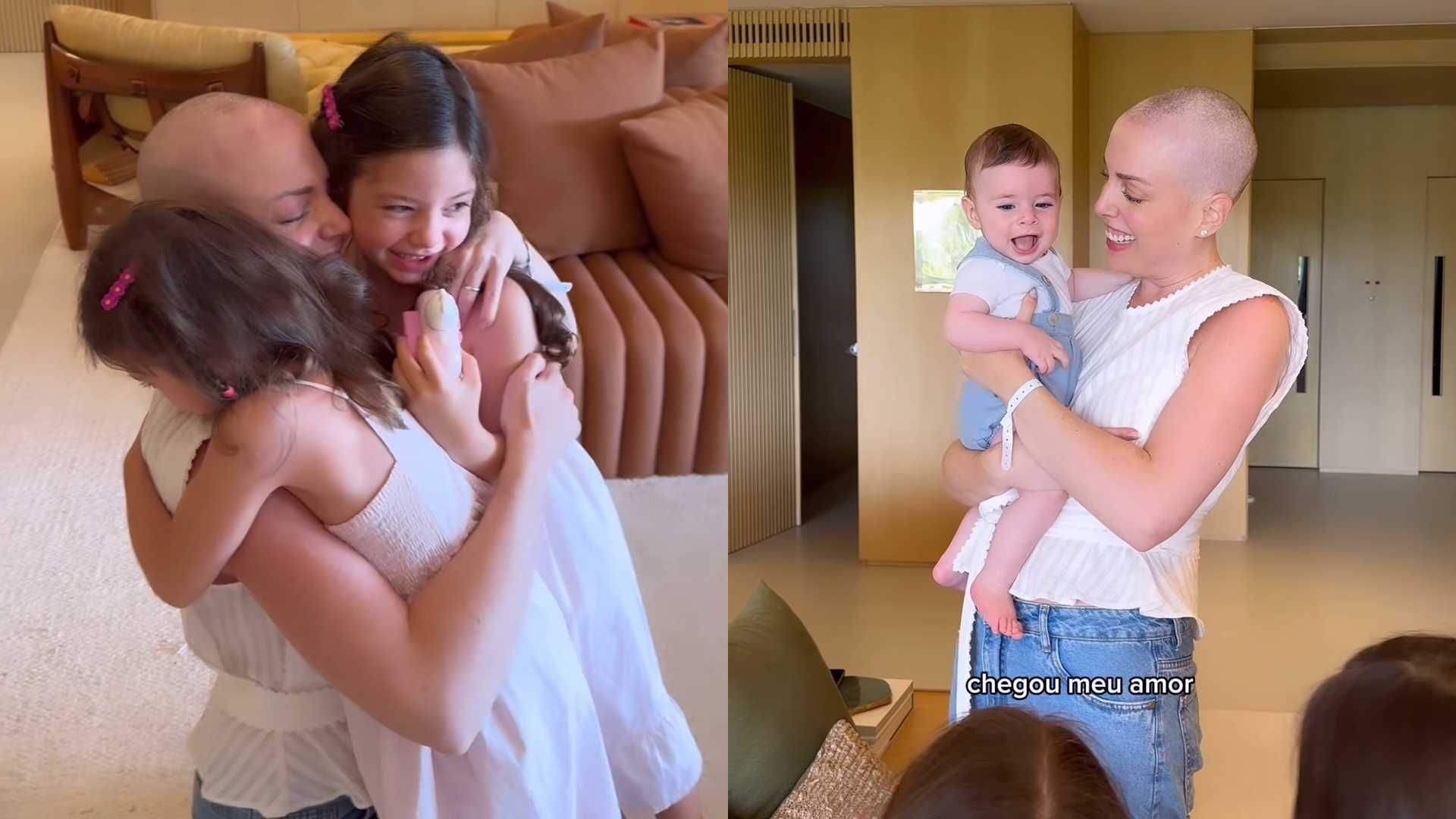 Fabiana Justus fica aos prantos em volta para casa: “Muita saudade mamãe”