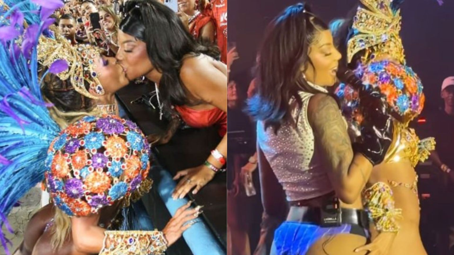 Ousada! Ludmilla interrompe desfile e dá beijão apaixonado na esposa