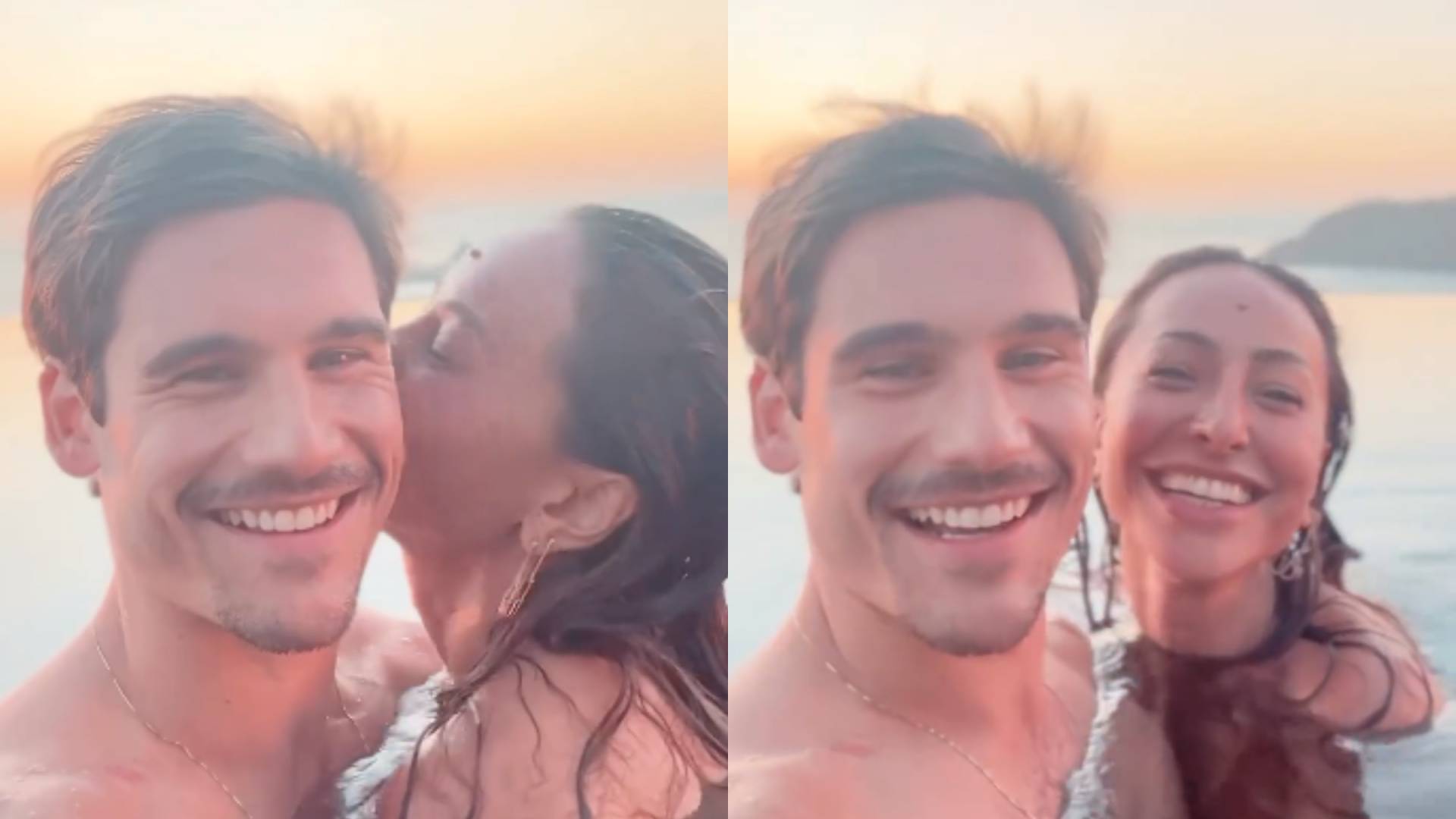 Assumidos! Nicolas Prattes ganha chamego de Sabrina Sato em vídeo íntimo