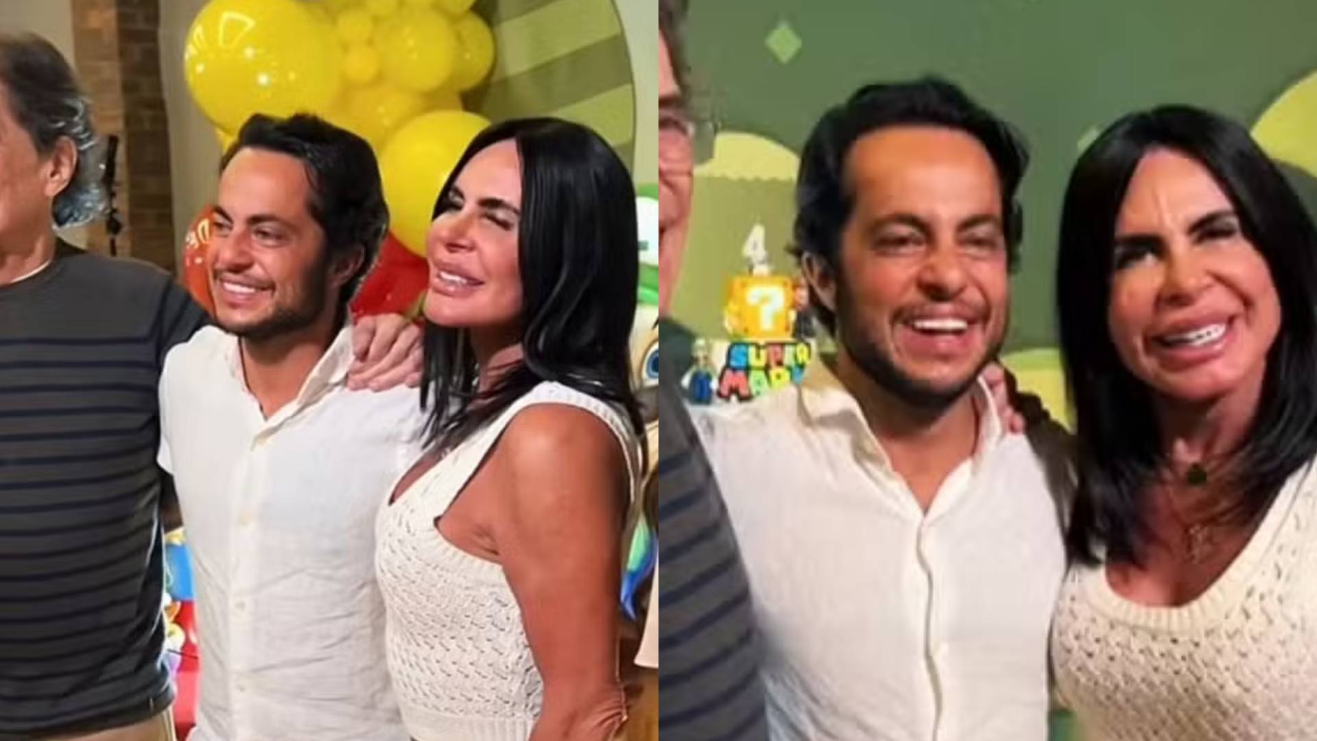 Pai de Thammy Miranda faz raríssima aparição em aniversário do netinho