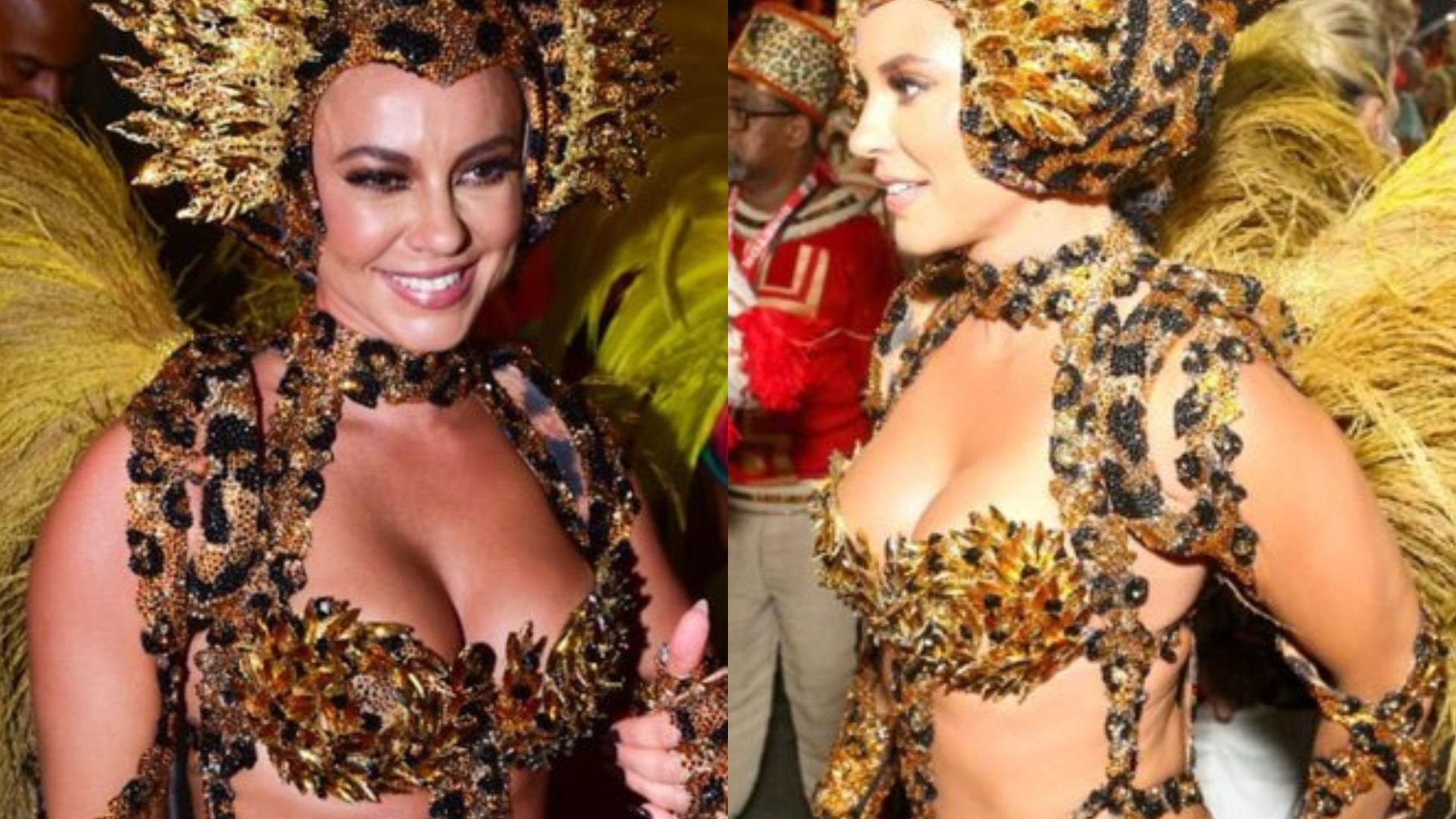 Paolla Oliveira deixa cantinho da virilha escapar de tapa-sexo: “Mulher-onça”