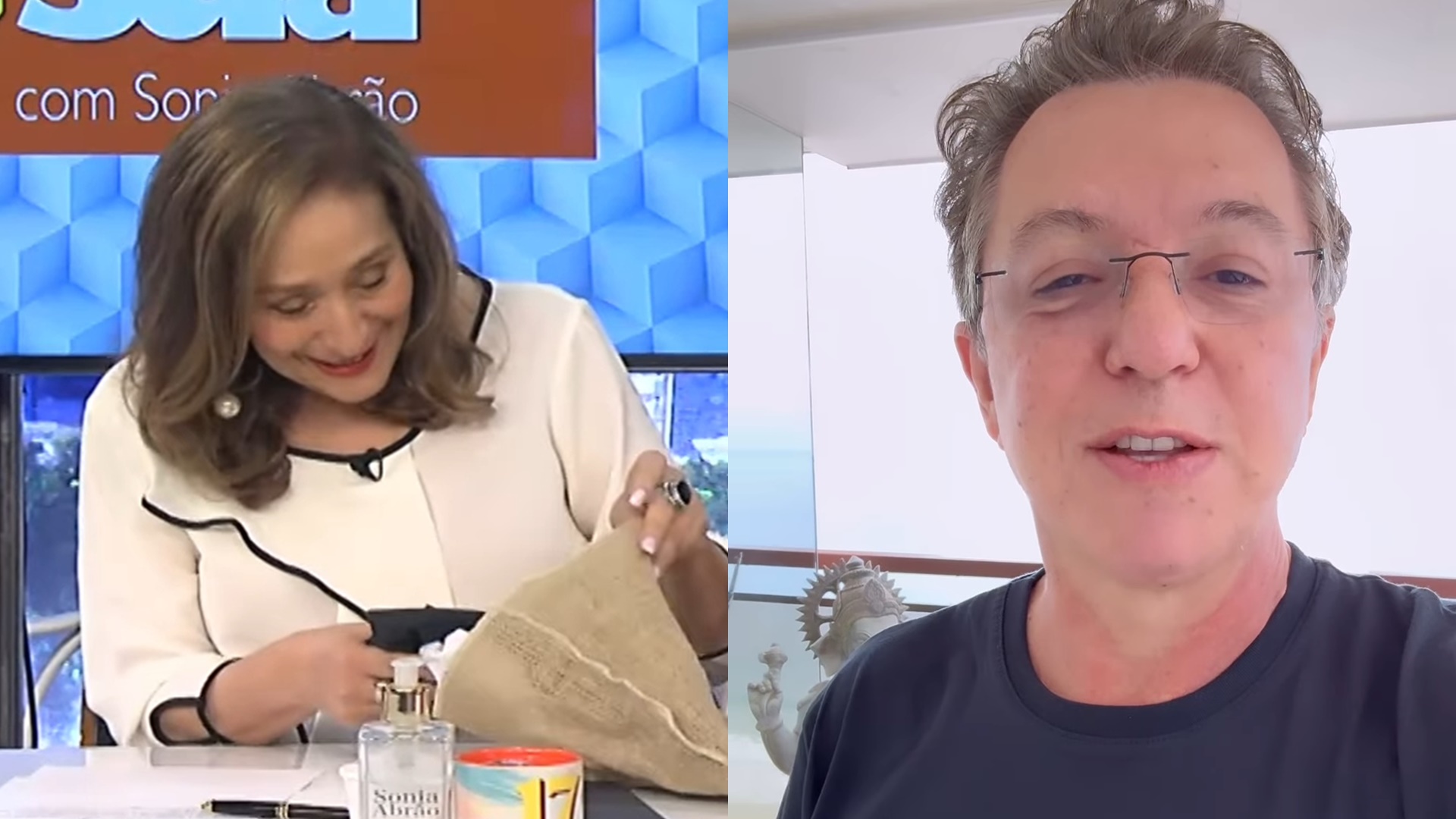 Sonia Abrão se choca ao abrir presente de Boninho ao vivo: “Chegou cedo aqui”