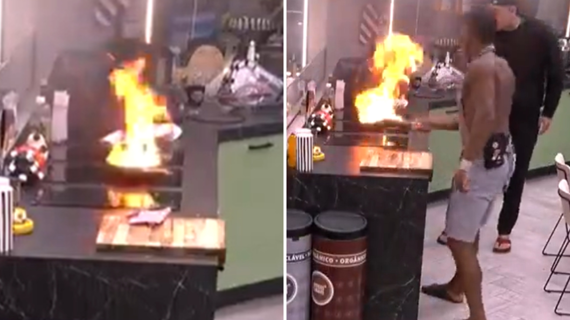 BBB 24: Davi impede incêndio na casa após panela pegar fogo