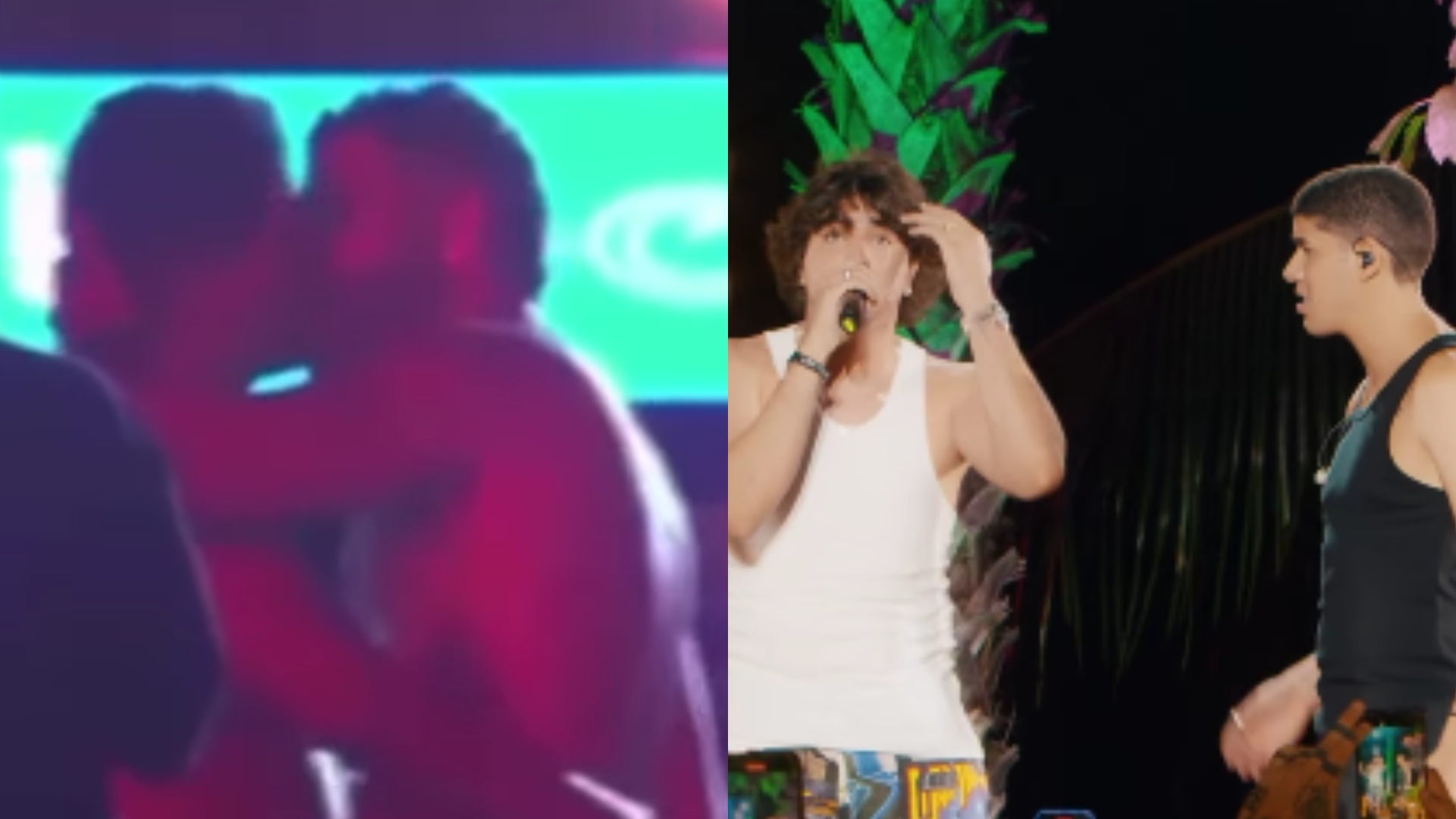 É sério? Nattan e Zé Vaqueiro pagam para homens darem beijão de língua em show