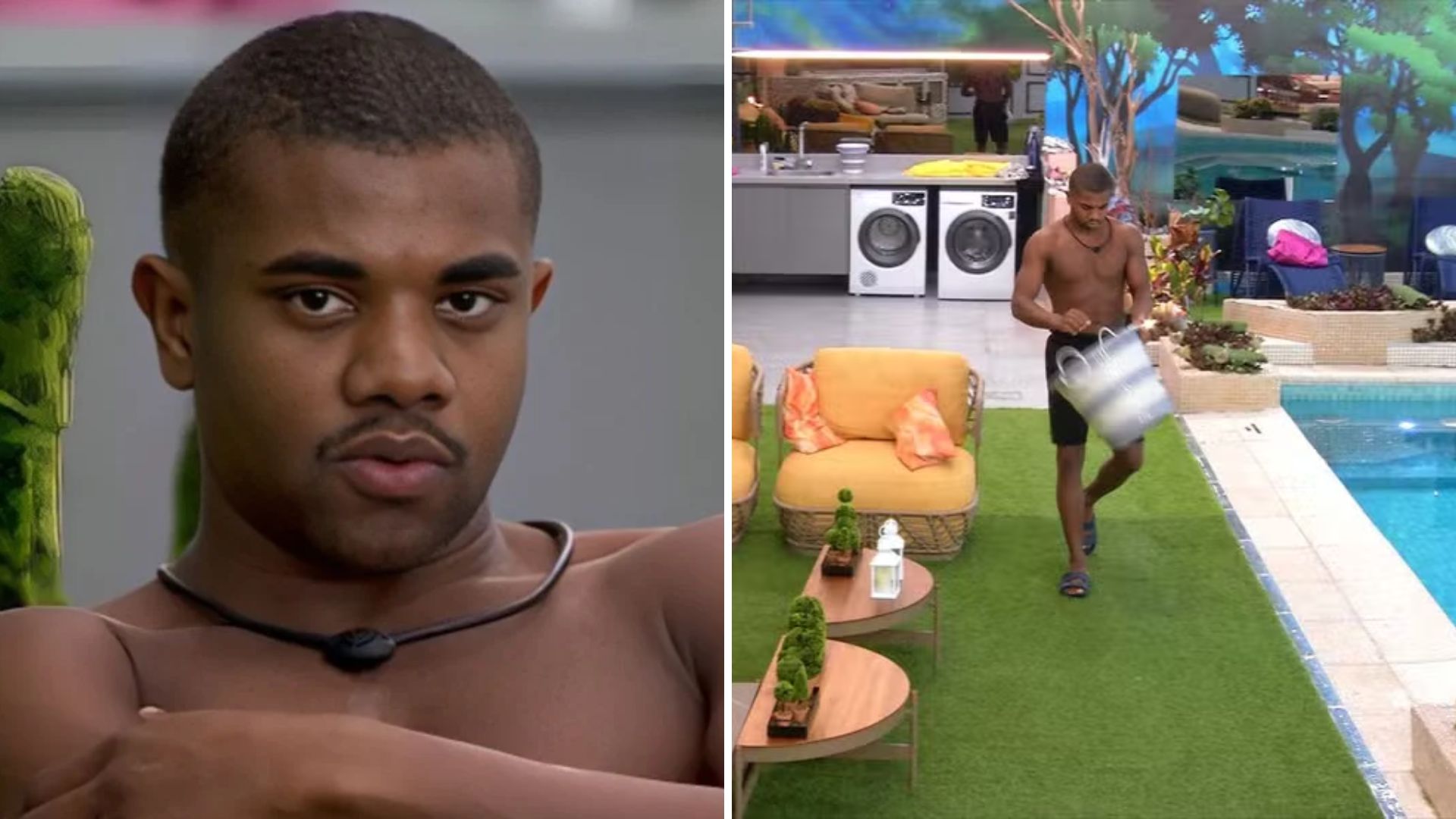 Por que Davi foi impedido de jogar água da piscina em Leidy no BBB 24?