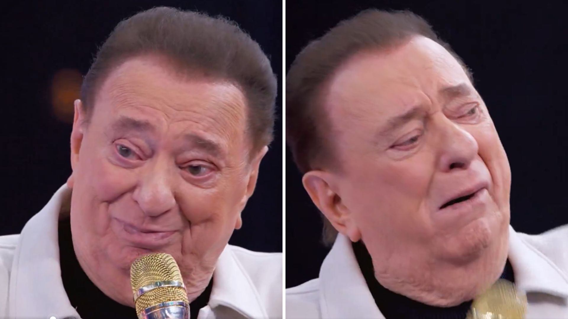 Raul Gil cai no choro ao receber homenagem no ‘Domingão’: “Só tenho a agradecer”