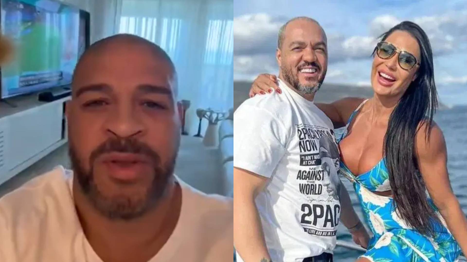 Adriano Imperador esclarece suposto ménage com Belo e Gracyanne: “Vocês sabem”