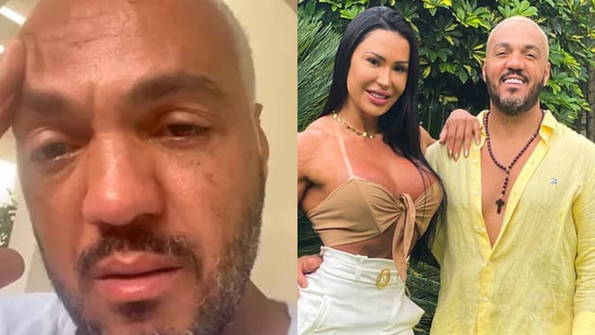 Belo quebra silêncio após deixar mansão que vivia com Gracyanne: “Chorando”