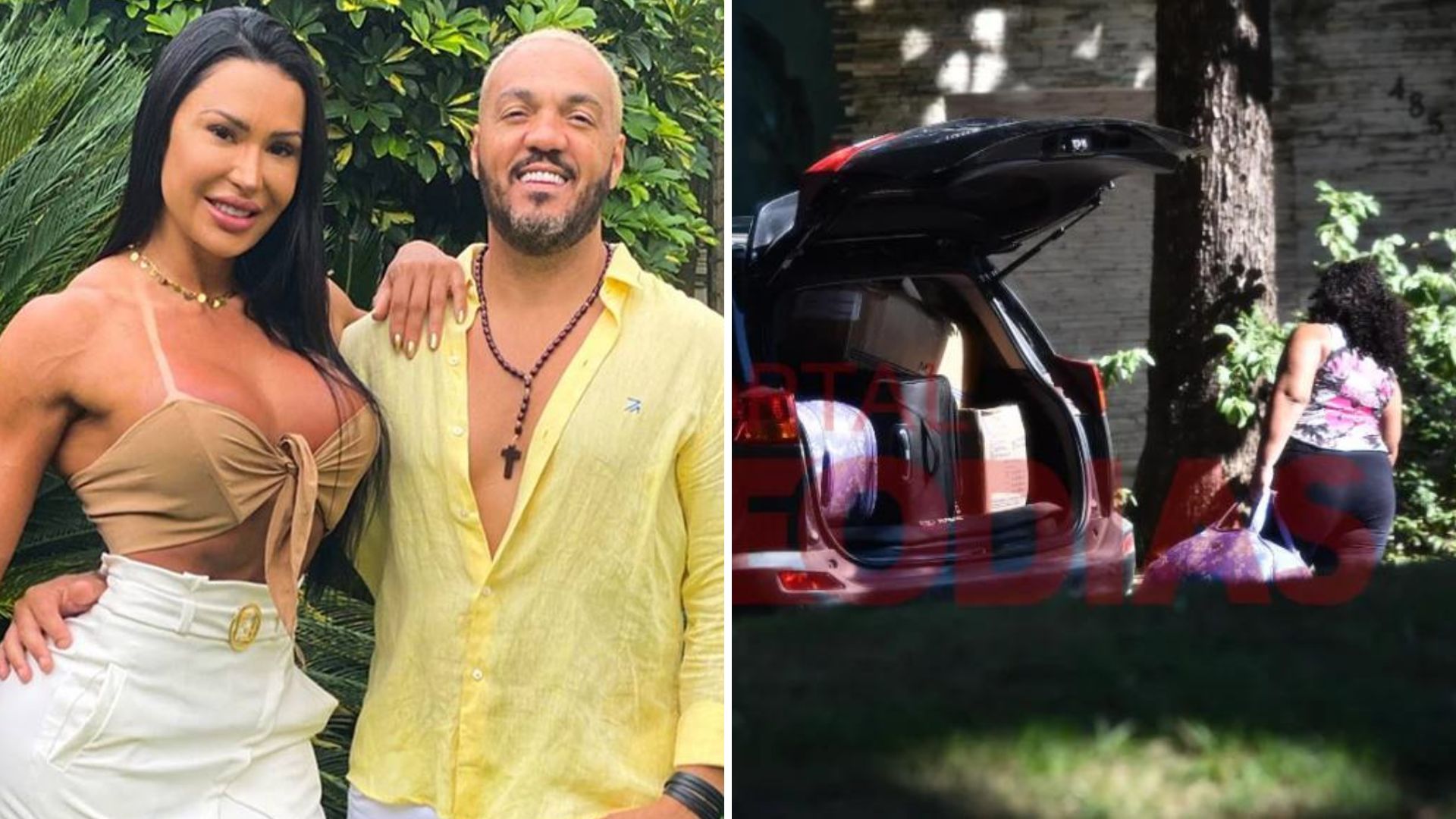 Belo se recusa retornar à antiga casa com Gracyanne e equipe retira pertences