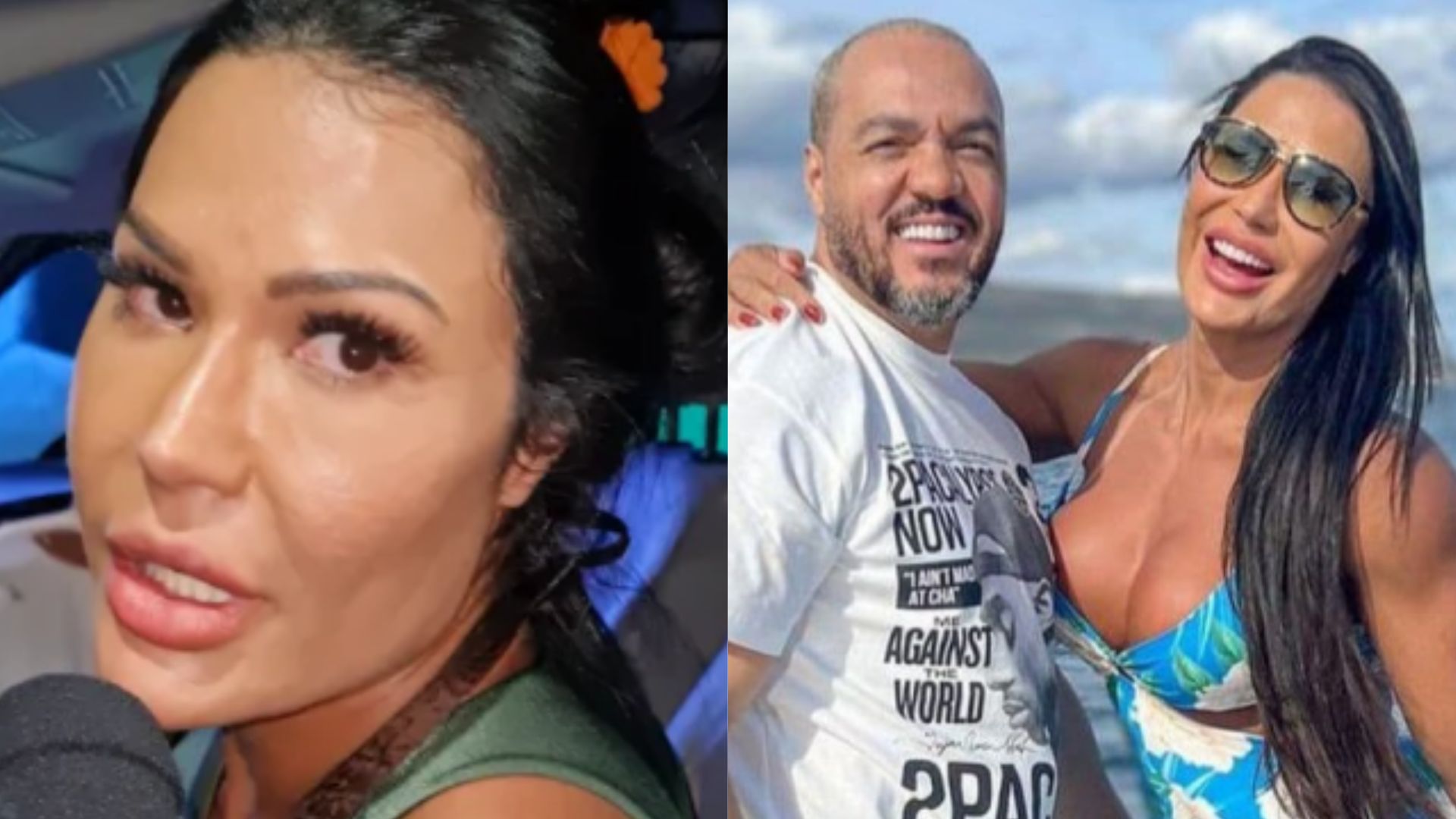 Gracyanne Barbosa surge abatida após Belo sair de casa: “Eu o amo muito”