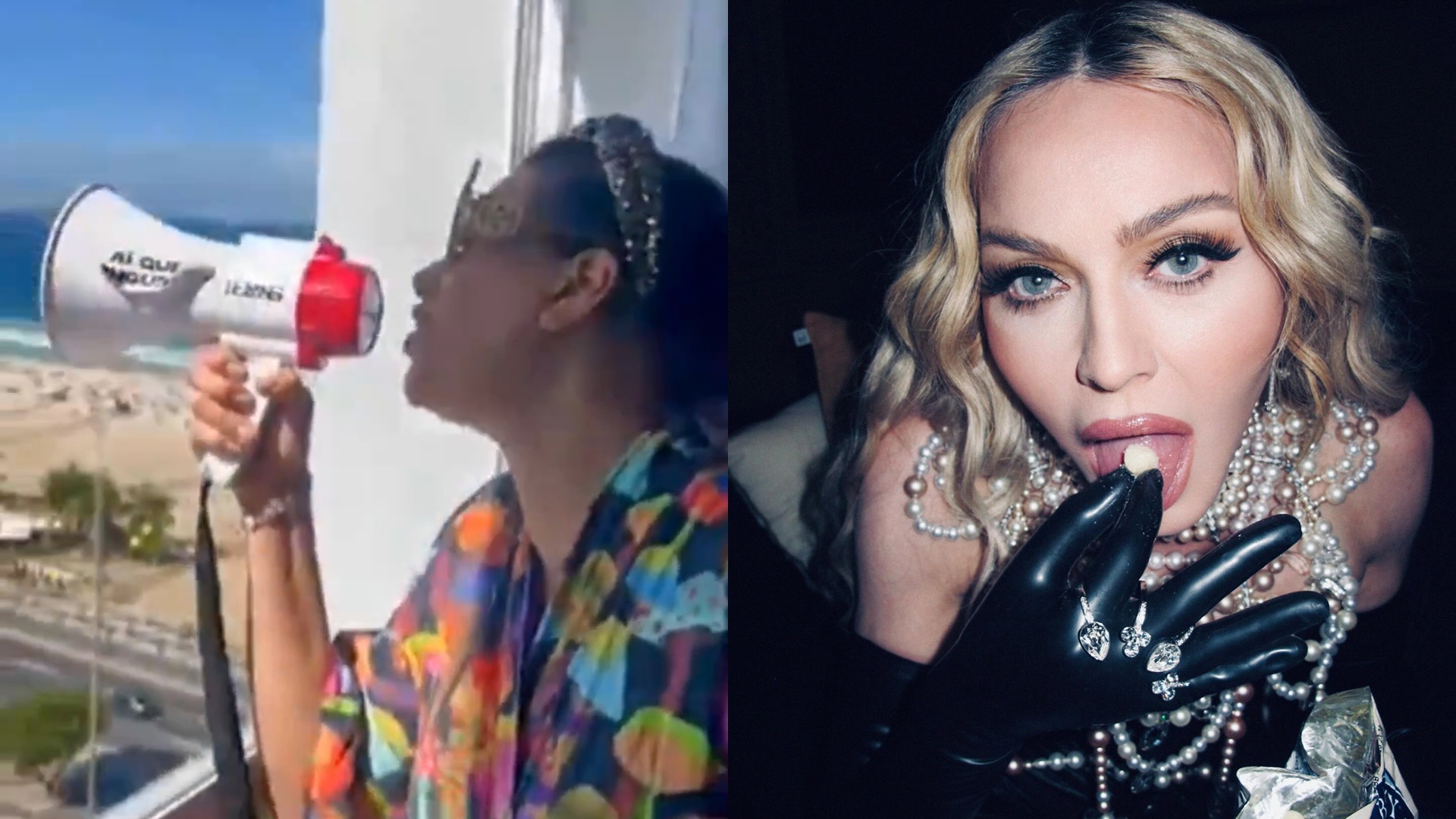 Narcisa usa megafone e manda recado para Madonna no Copacabana Palace: “Venha ver”