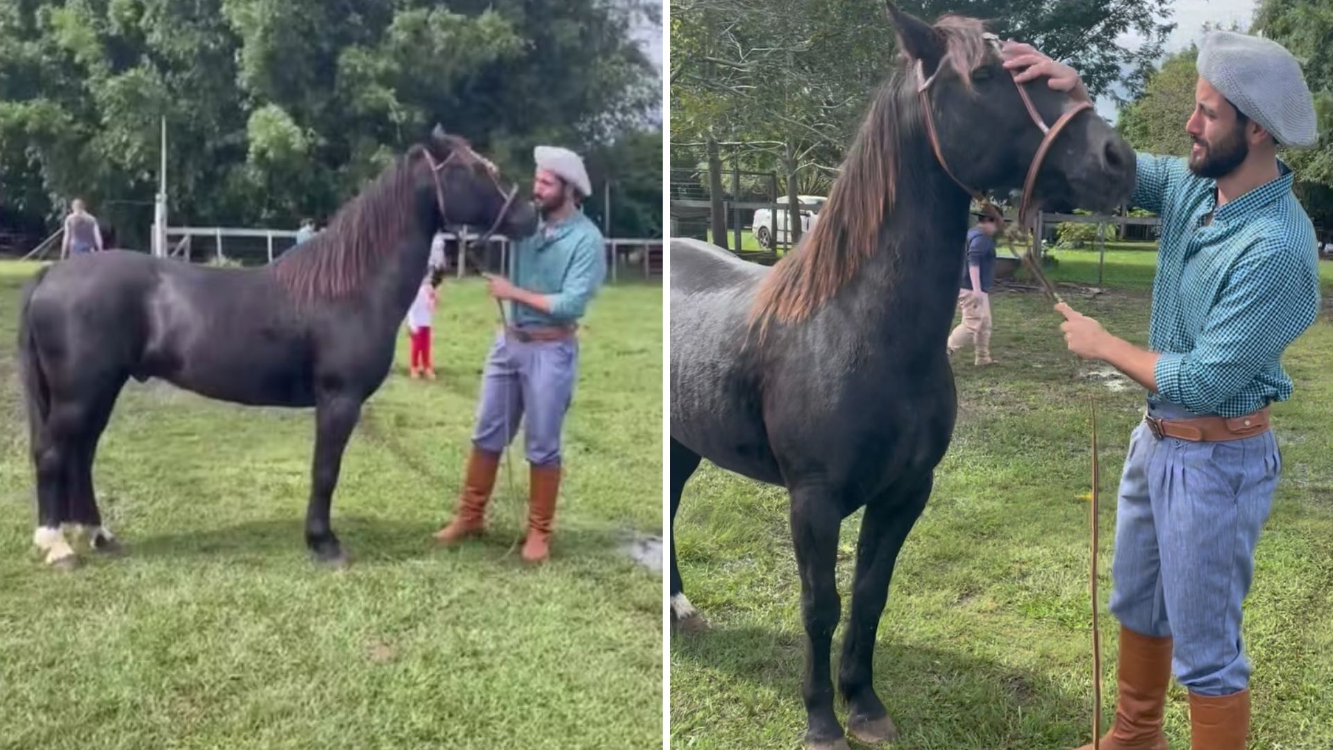 Vice-campeão do BBB 24, Matteus chora ao reencontrar seu cavalo de estimação