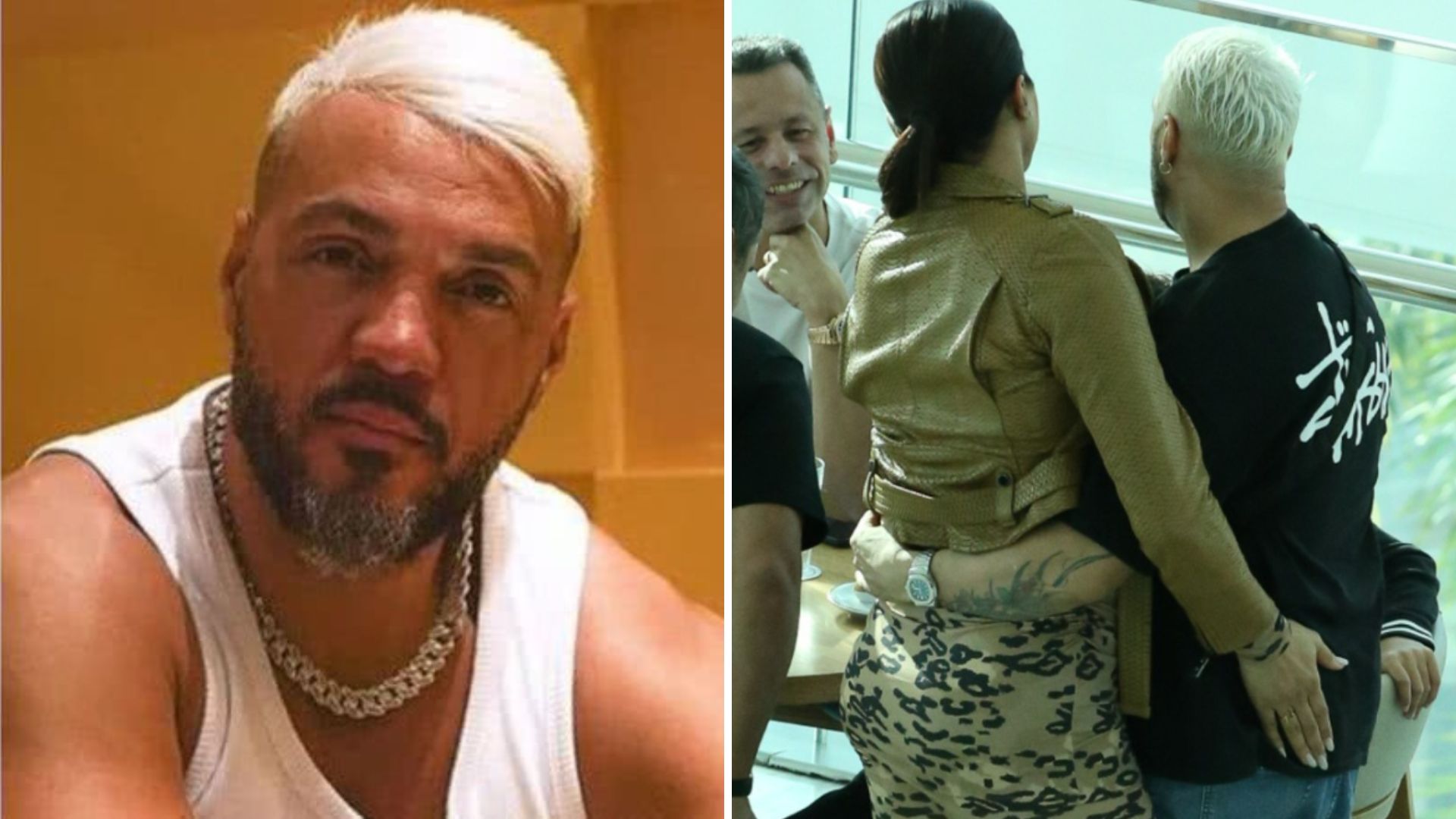 Belo surge agarrado com mulher misteriosa no shopping e revela identidade