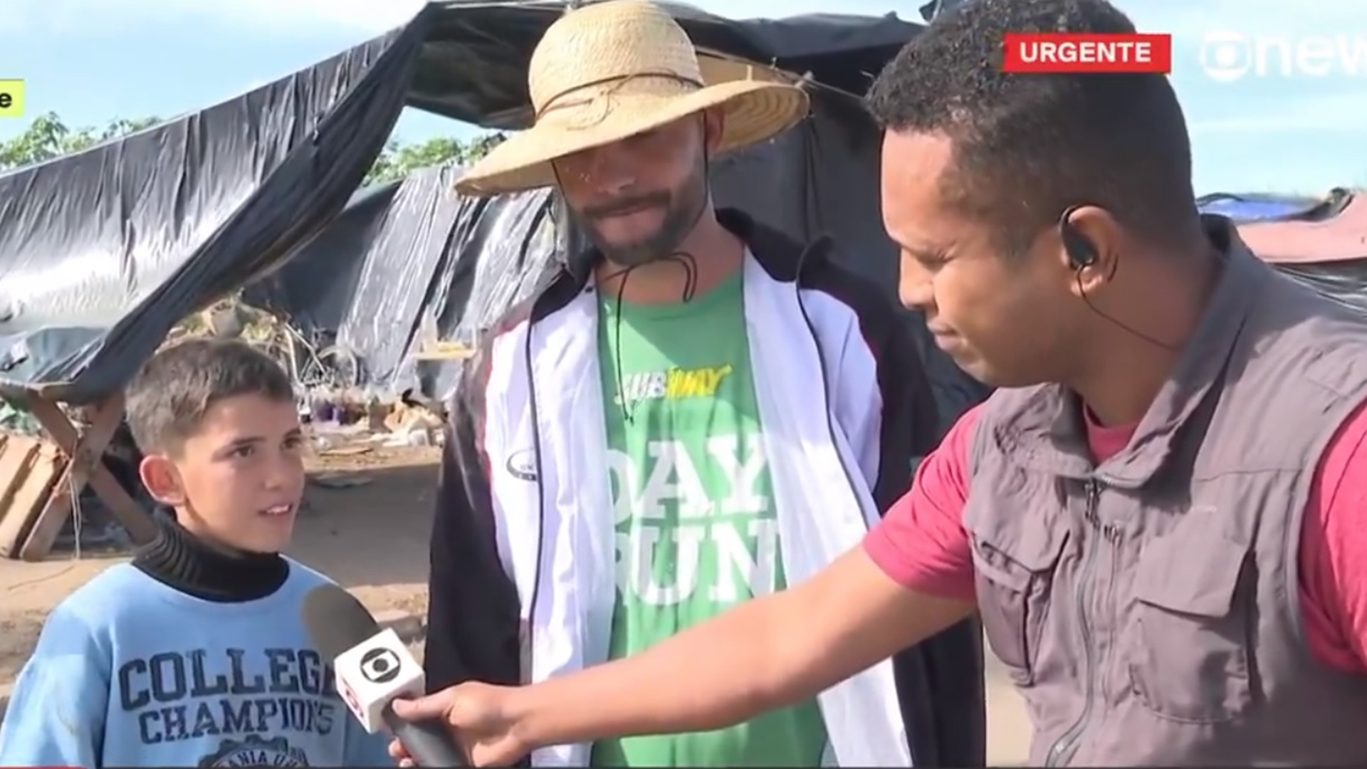 Criança do RS emociona em entrevista: “Sinto falta do meu quarto, da minha cama”