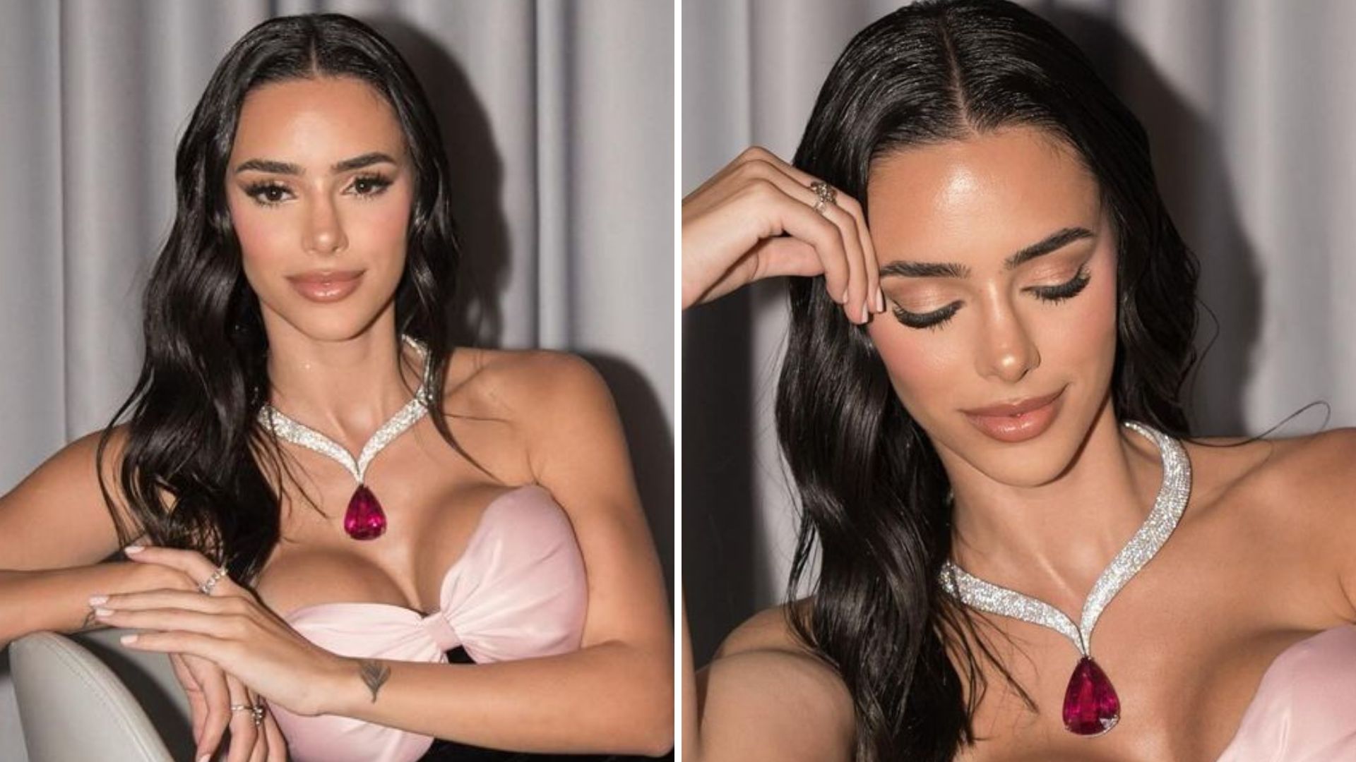 Gente! Bruna Biancardi usa colar de R$ 13 milhões em Cannes: “Diamante”
