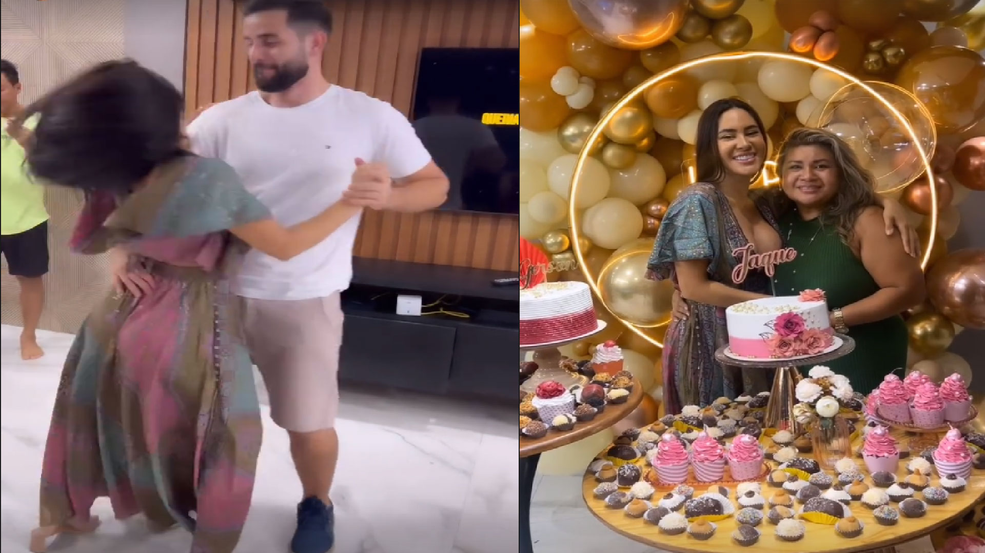 Isabelle e Matteus arrasam na dança em festa de aniversário da mãe da sister