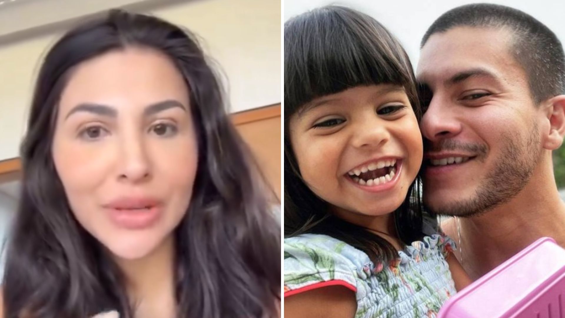 Jheny Santucci não quer ser chamada de mãe pela filha de Arthur Aguiar: “Boadrasta”