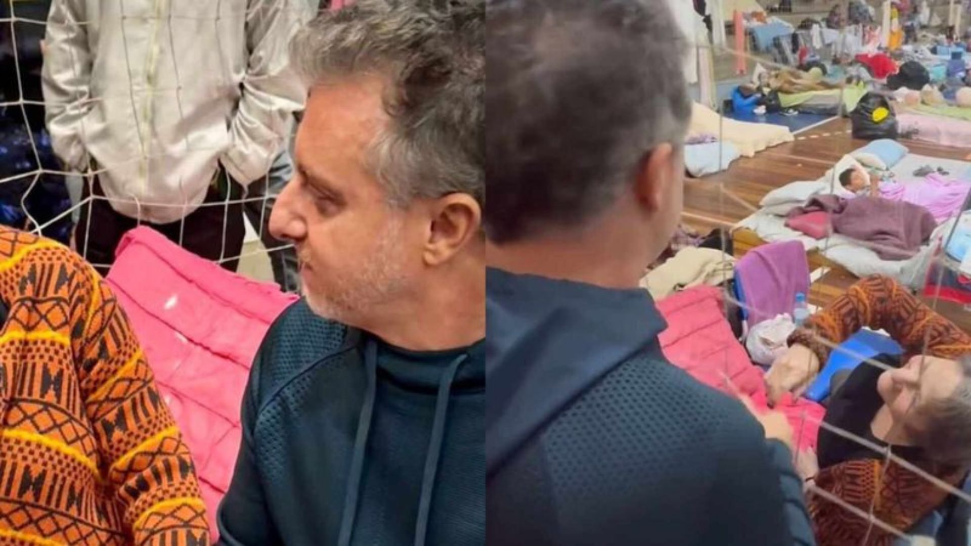 Após ataques, Luciano Huck expõe visita em abrigo no Rio Grande do Sul