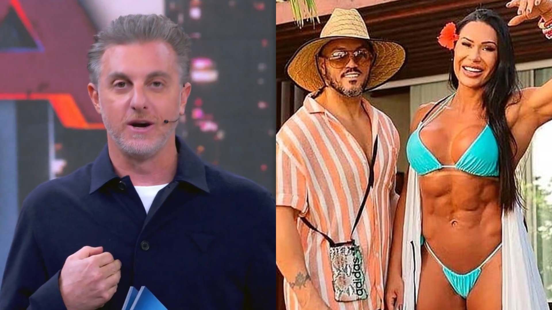 Luciano Huck se desculpa com Gracyanne após polêmica com Belo: “Era brincadeira”