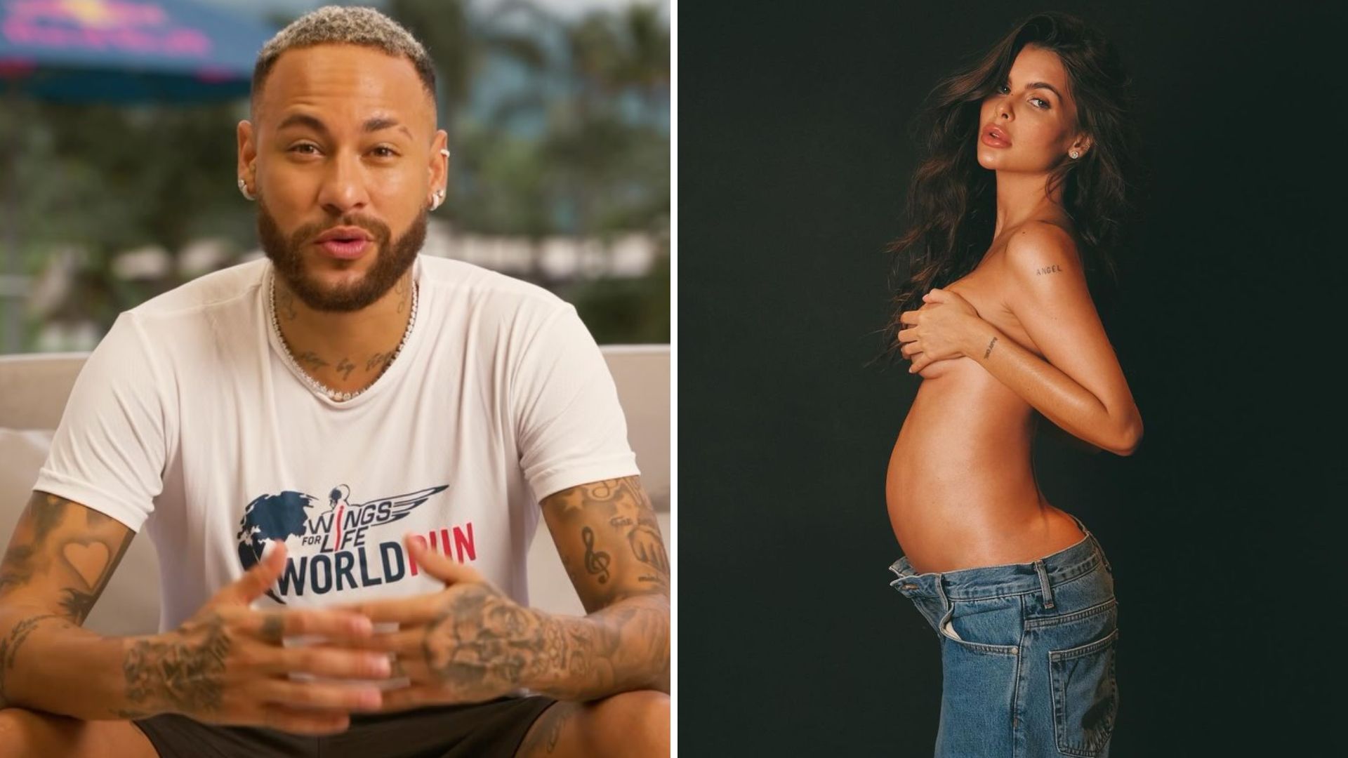Modelo grávida de Neymar chama amigo do jogador para ser padrinho