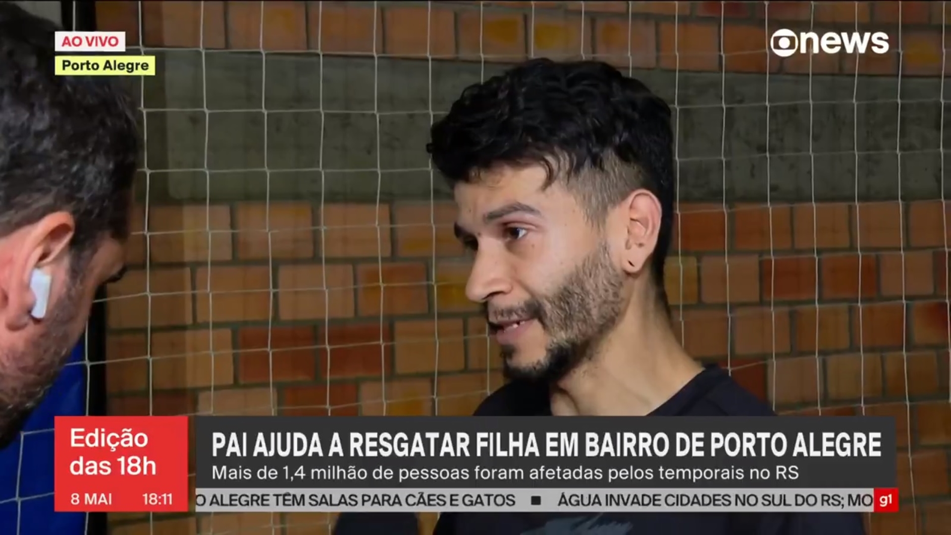 Pai choca ao relatar como salvou filha de oito dias durante enchente do RS
