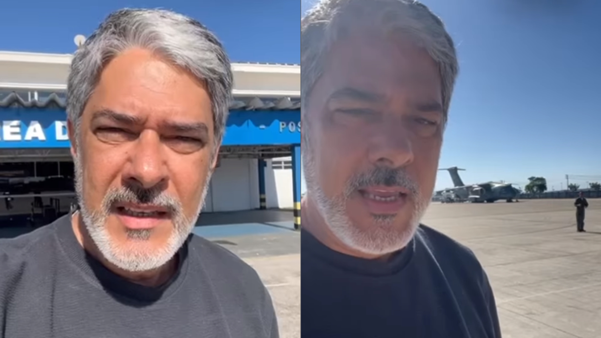 William Bonner aparece de camiseta e faz revelação sobre o Jornal Nacional no Rio Grande do Sul: “Momento dramático”