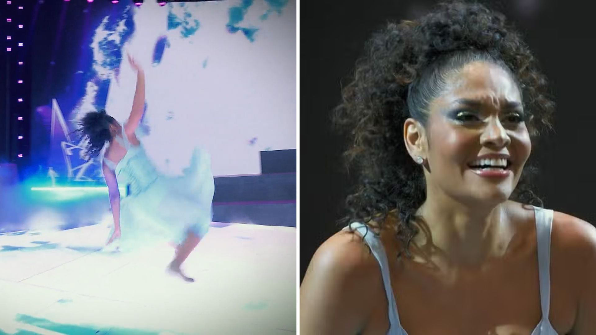 Barbara Reis leva tombo em semifinal do ‘Dança dos Famosos’