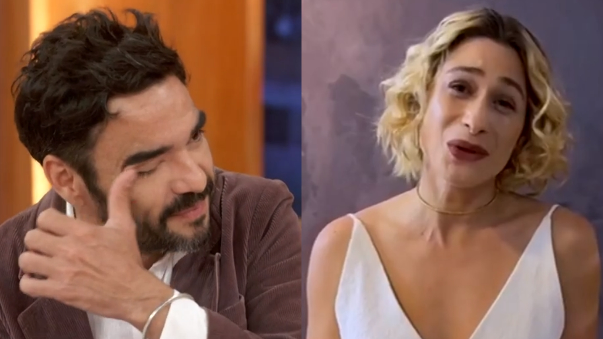 Caio Blat chora com declaração de Luisa Arraes em meio à polêmica de relação aberta