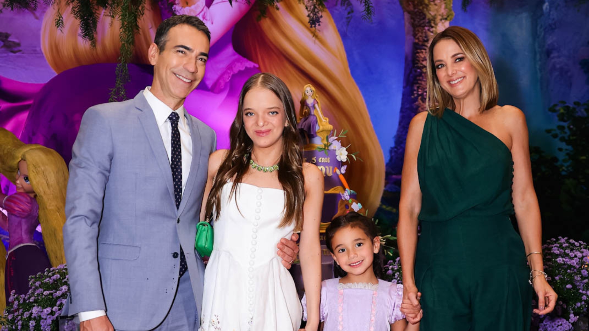 Filha de Ticiane e Tralli completa 5 aninhos e dá show de fofura em festa