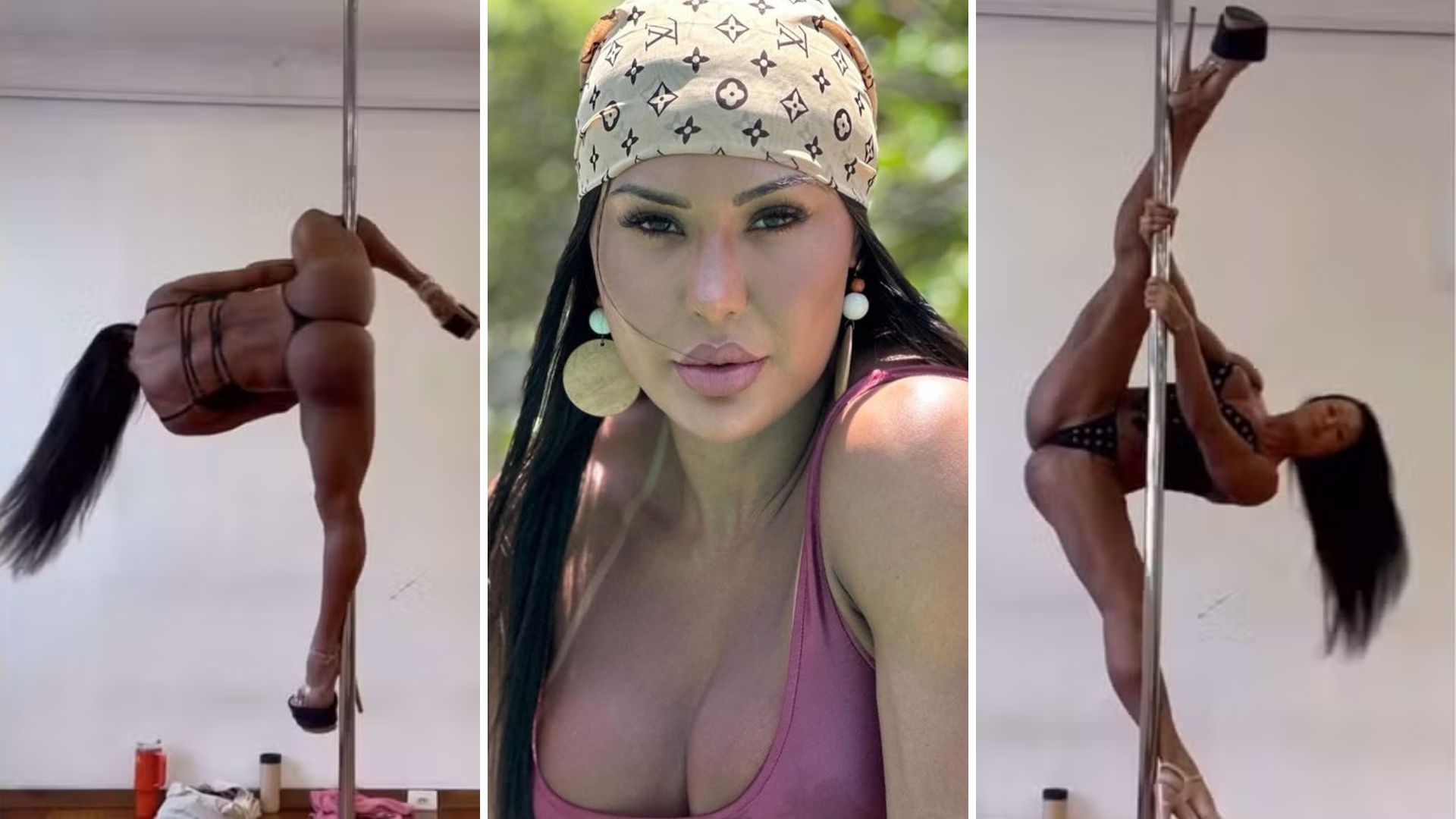 Gracyanne Barbosa esbanja sensualidade em pole dance de lingerie