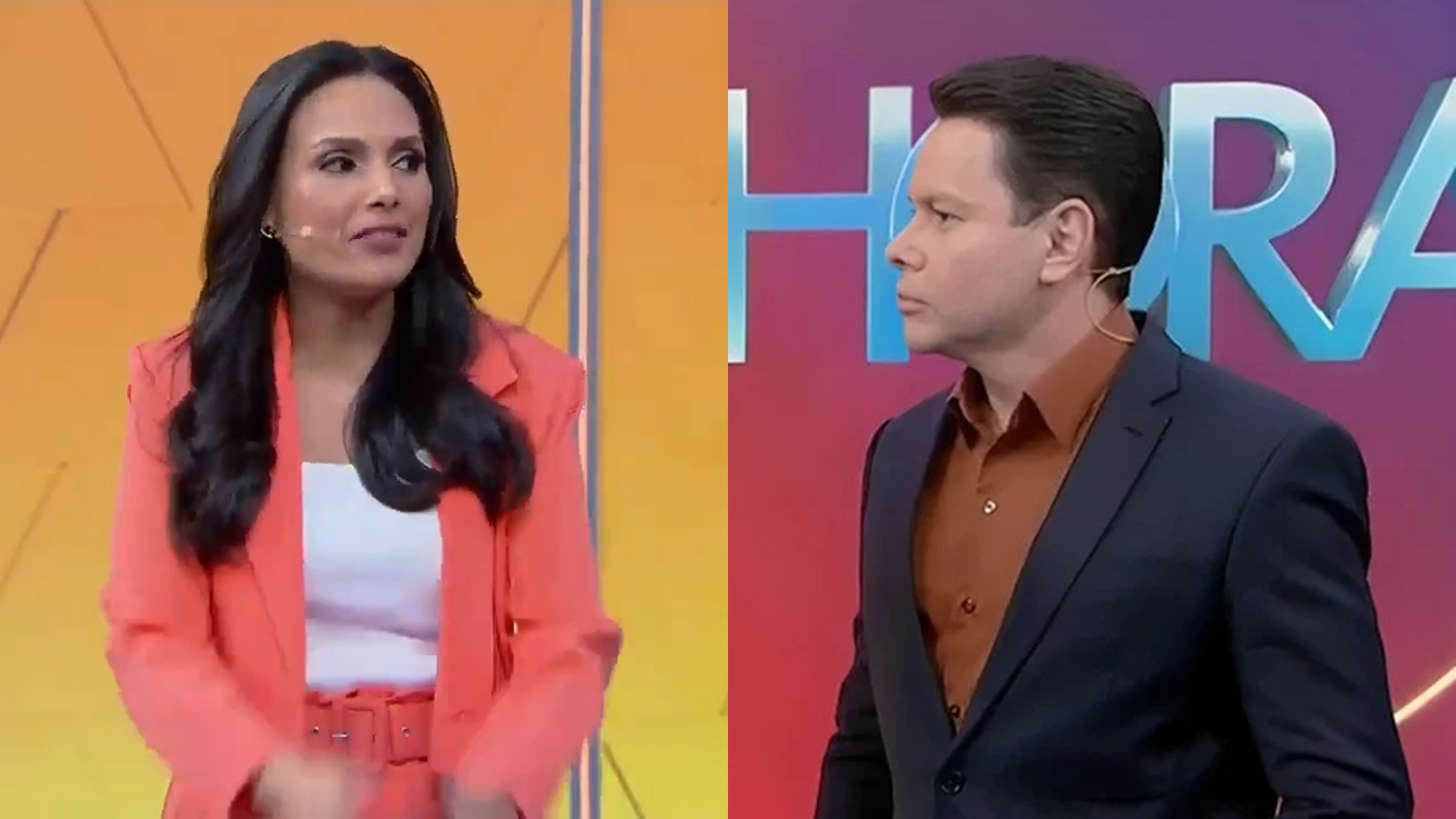 Marcão do Povo e Márcia Dantas discutem ao vivo no SBT: “Não quero na minha vida”