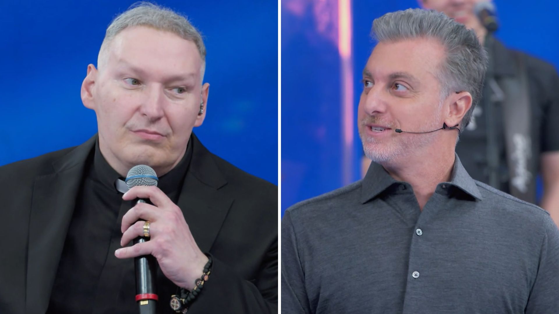 Padre Marcelo Rossi desvia duplo sentido de Huck no ‘Domingão’: “Quanto na rosca?”