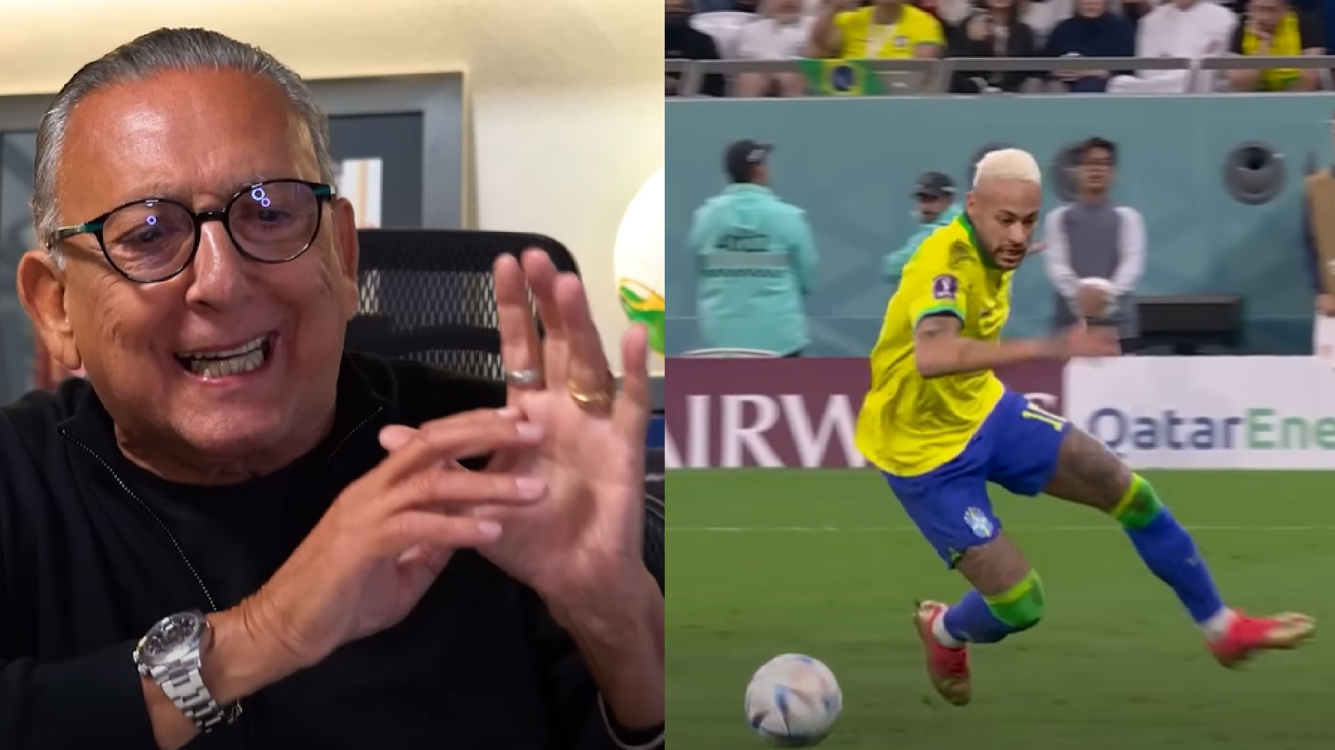 Galvão Bueno rasga o verbo sobre desempenho de Neymar: “Decepcionou”
