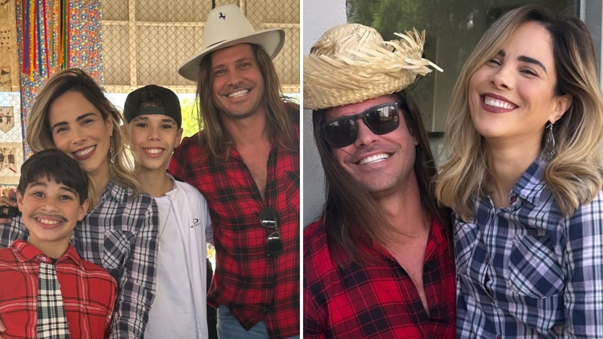 Wanessa Camargo leva Dolabella para festa junina dos filhos: “Divertido”