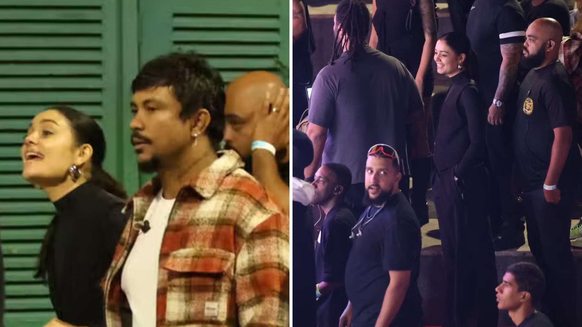 Após primeiro beijo em público, Sophie Charlotte prestigia show de Xamã