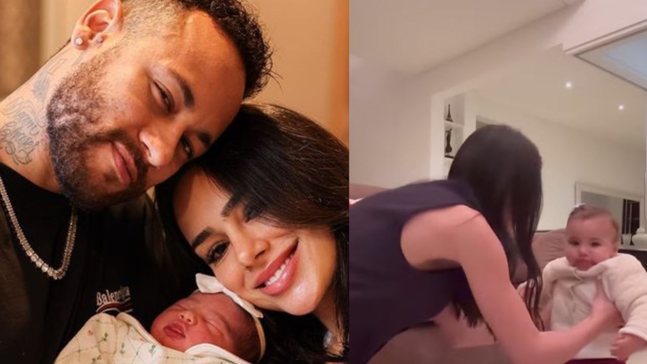 Bruna Biancardi se emociona com primeiros passos de filha com Neymar: “Chorem comigo”