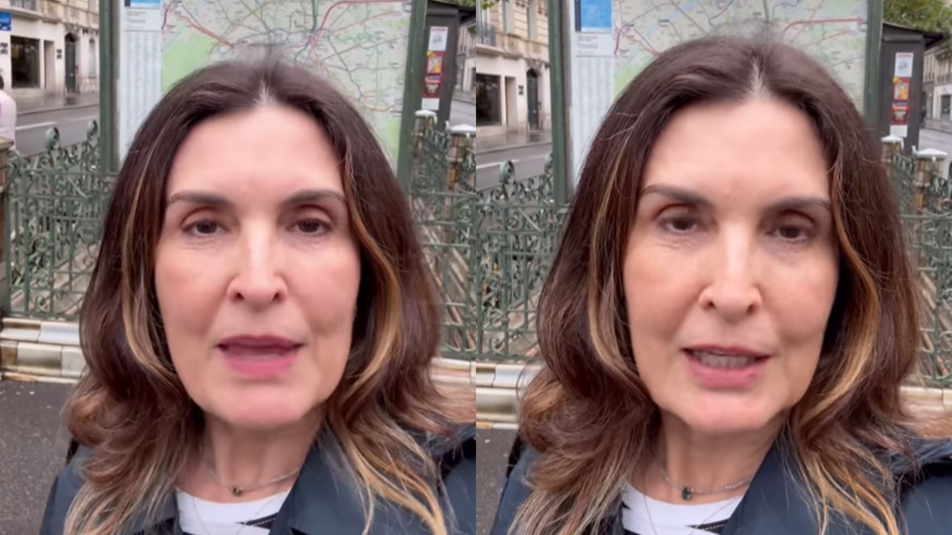 Fátima Bernardes flagra roubo em Paris e faz alerta na web: “Não tem como sair”