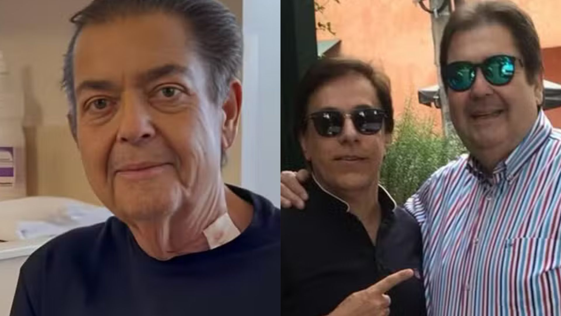 Faustão surge abraçado com Tom Cavalcante e detalhe chama atenção: “Grandão”