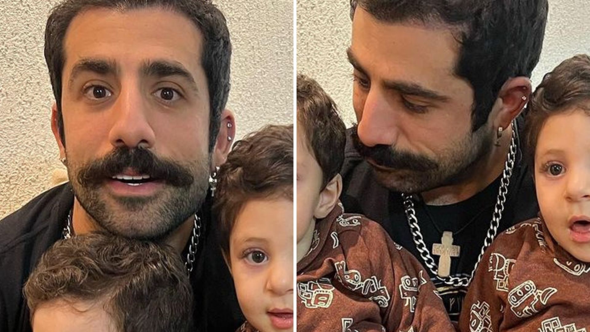Kaysar Dadour é pai? Ex-BBB já apareceu com “seus” dois filhos gêmeos