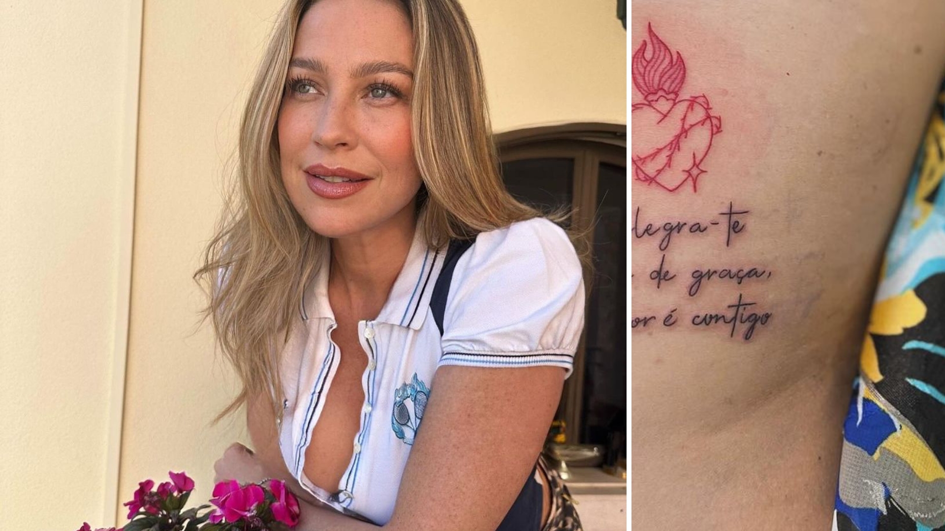 Luana Piovani tatua trecho da Bíblia na região das costelas: “Devoção”