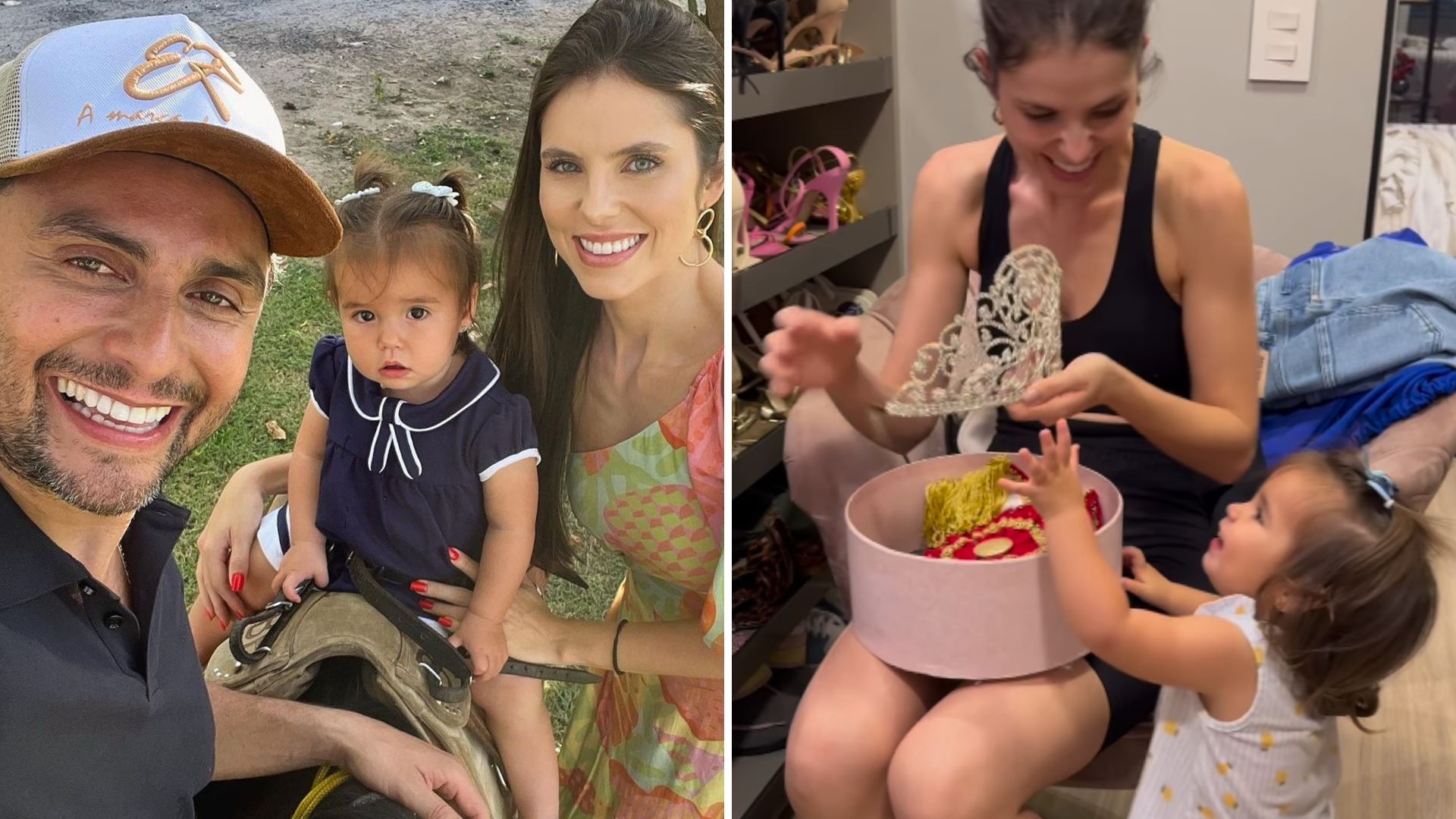 Mulher de Mano Walter coloca coroa de Miss na filha caçula: “Princesa”