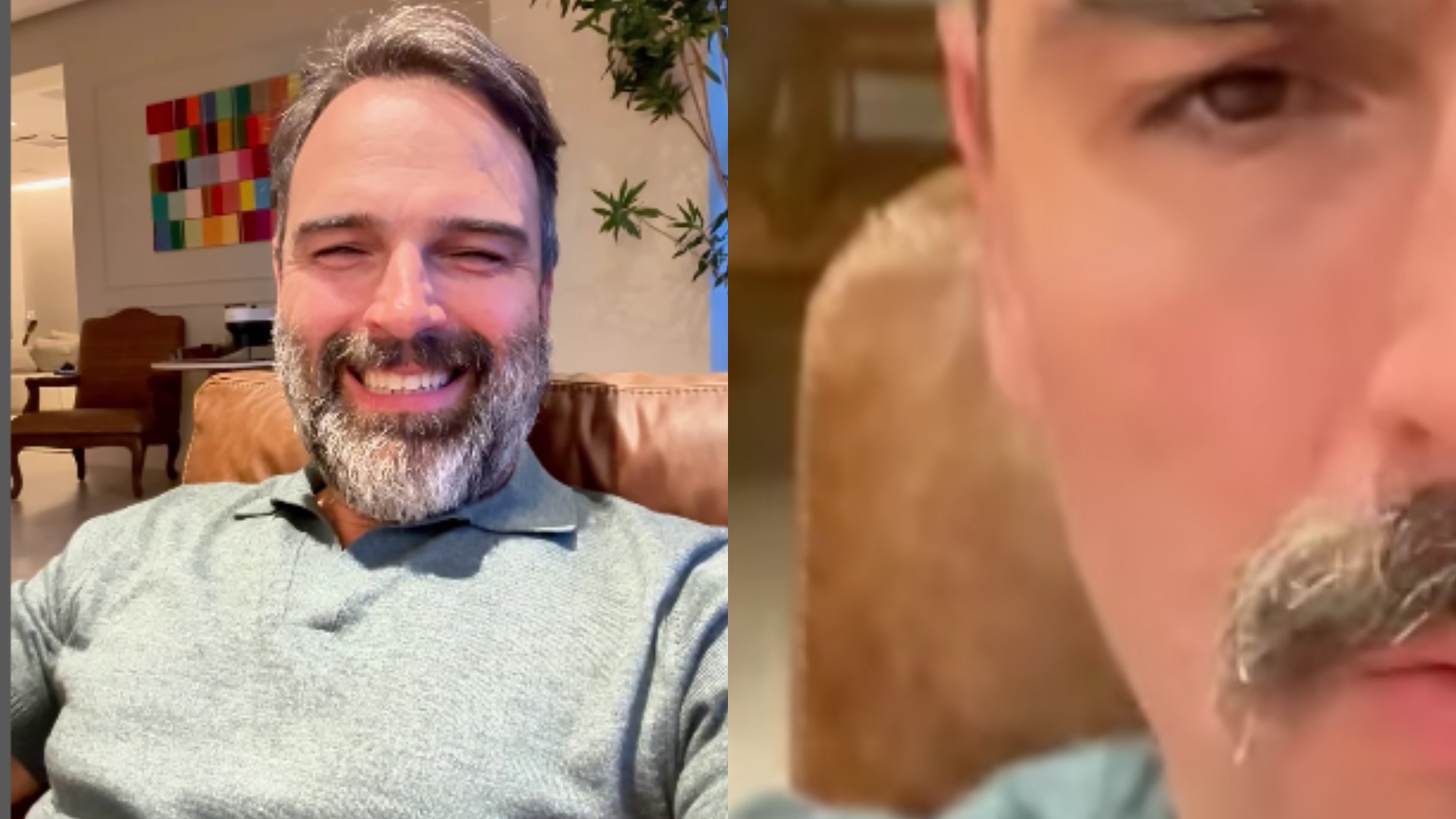 Tadeu Schmidt radicaliza o visual e leva bronca da esposa: “Está horroroso”
