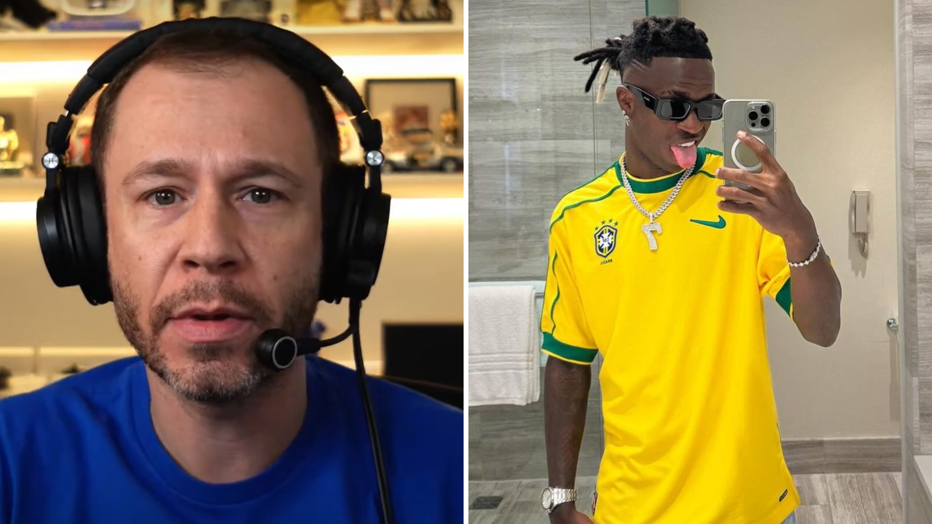 Tiago Leifert reage à resposta de Vini Jr à crítica sobre desempenho: “Alvo”