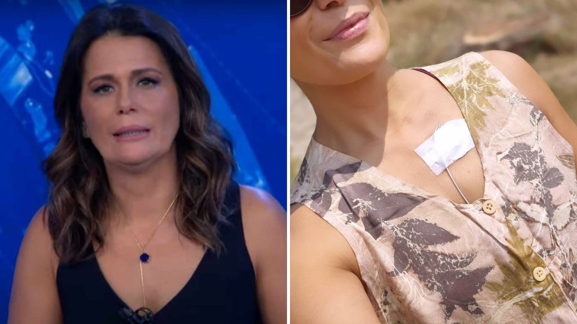Adriana Araújo surge com fio no peito após passar mal ao vivo: “O que é isso?”