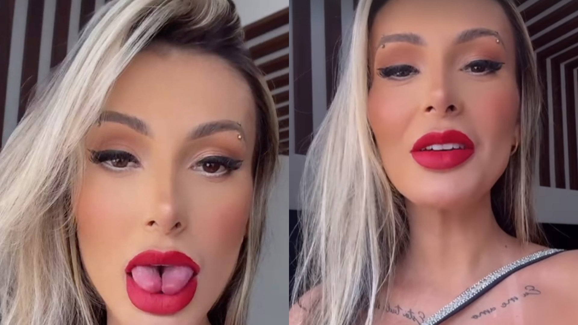 Andressa Urach ataca crentes após críticas por dividir a língua: “Adoram julgar”