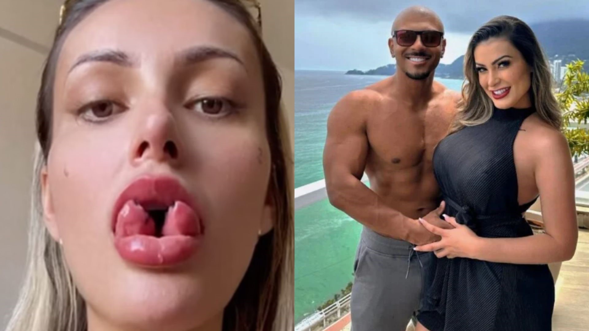 Andressa Urach revela reação do namorado após decidir cortar a língua: “Acabou”