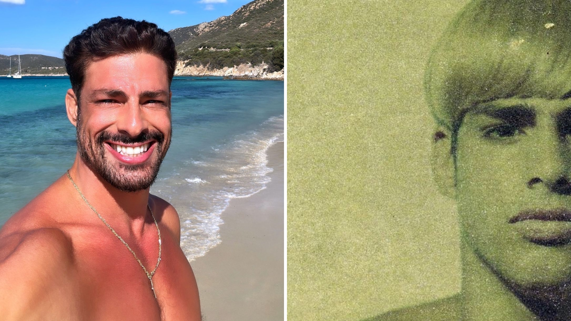 Cauã Reymond surpreende ao resgatar cliques da adolescência com cabelo loiro e tigelinha