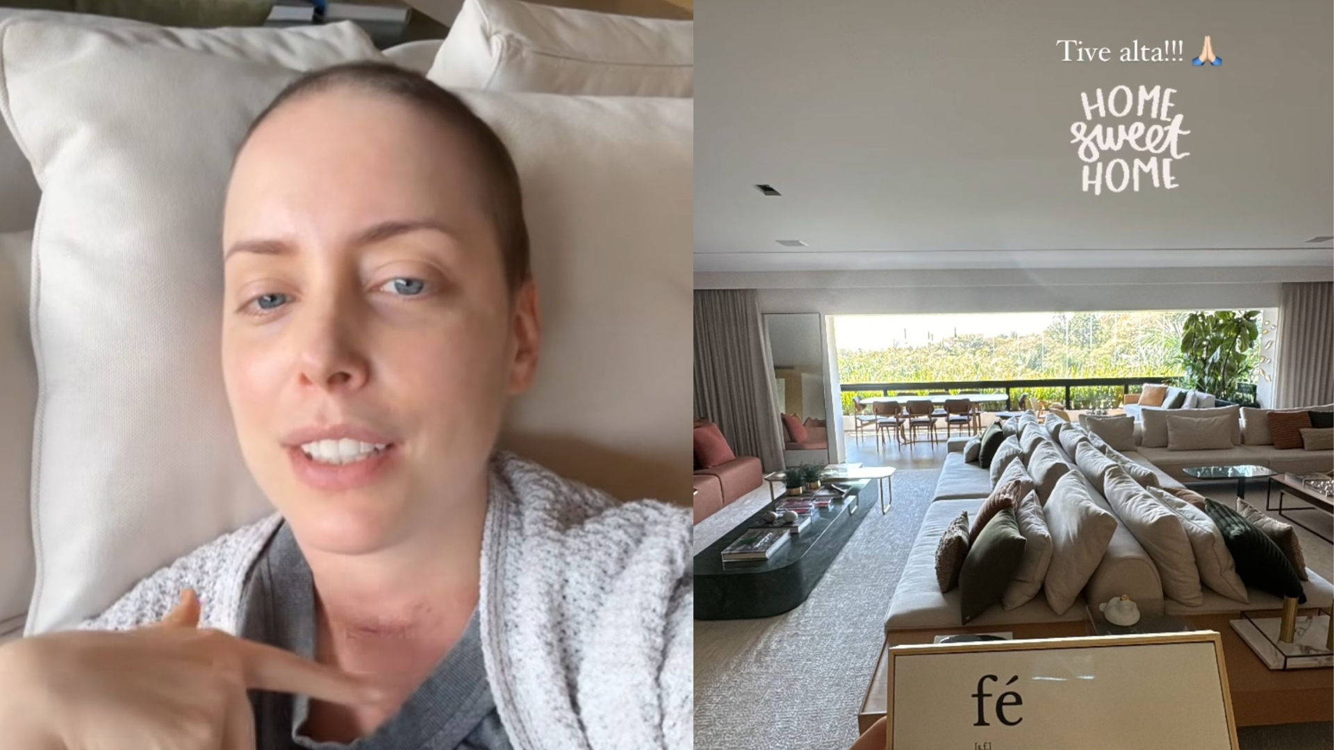 Fabiana Justus recebe alta hospitalar após cirurgia: “Fé em Deus”
